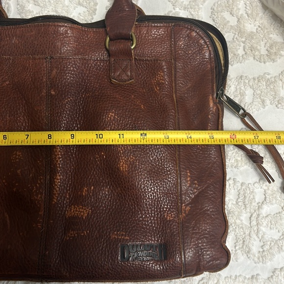 Duluth Trading Co. Laptop Brown leather mail handbag - Picture 12 of 13
